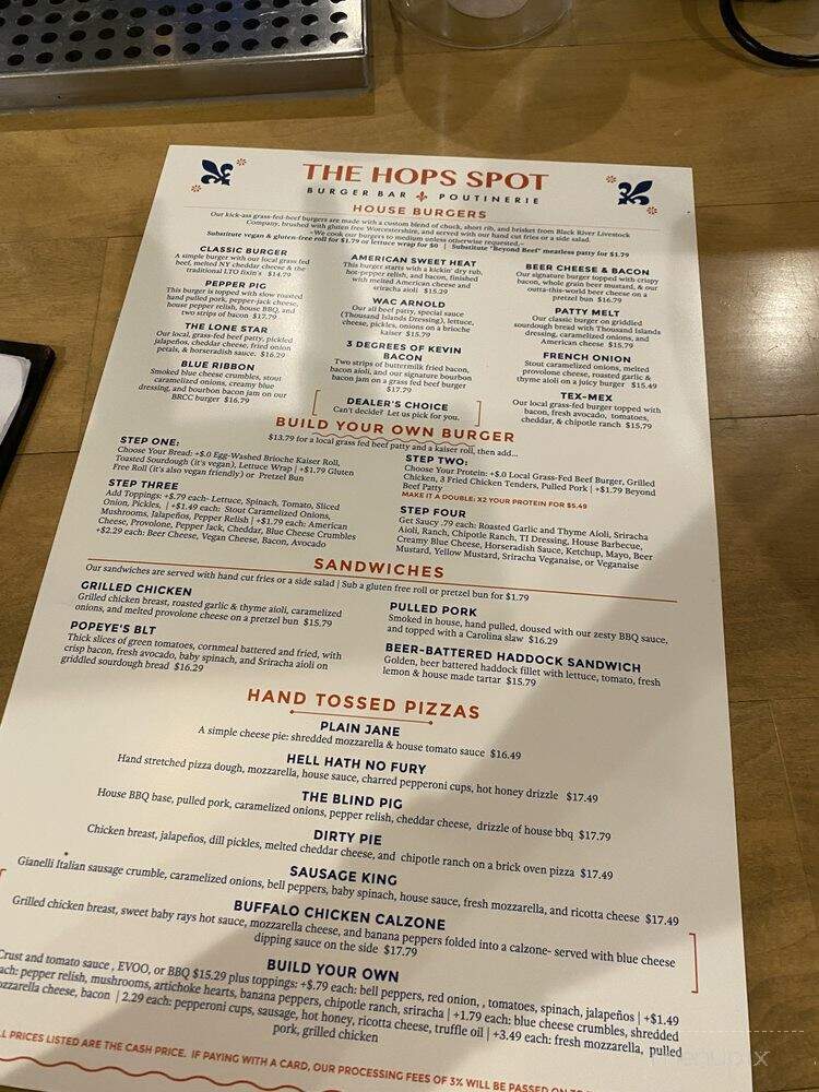 The Hops Spot - Watertown, NY menu_pic