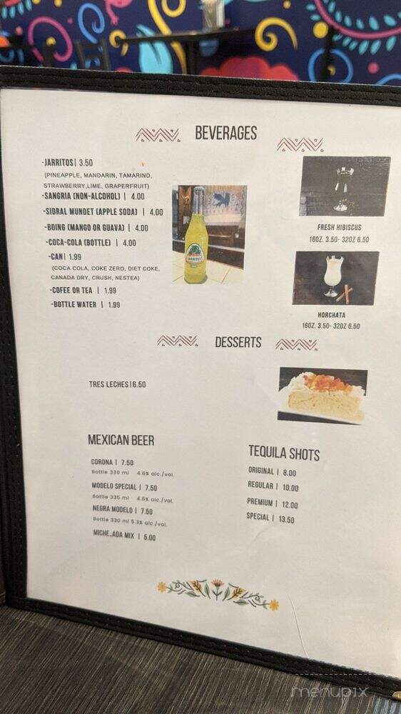 Alebrijes Taqueria - York, ON menu_pic