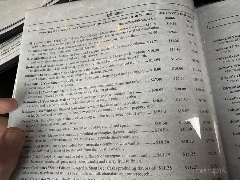 Blarney Stone Pub - Fargo, ND menu_pic