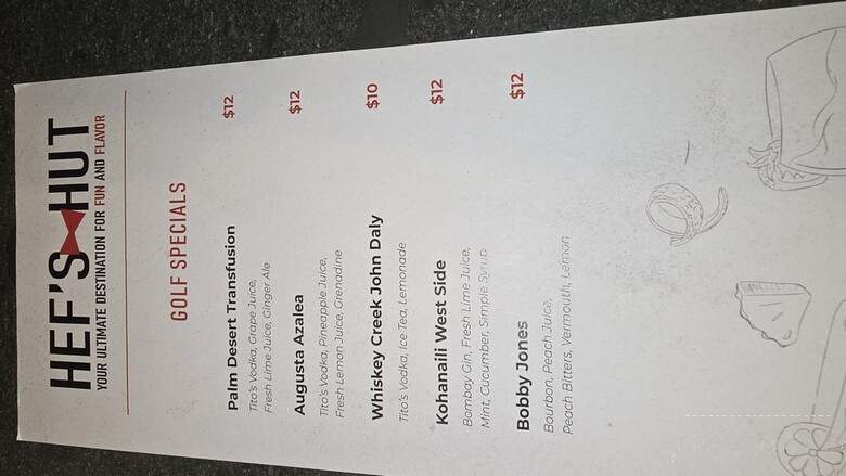 Hef's Hut Bar and Grill - Vernon Township, NJ menu_pic