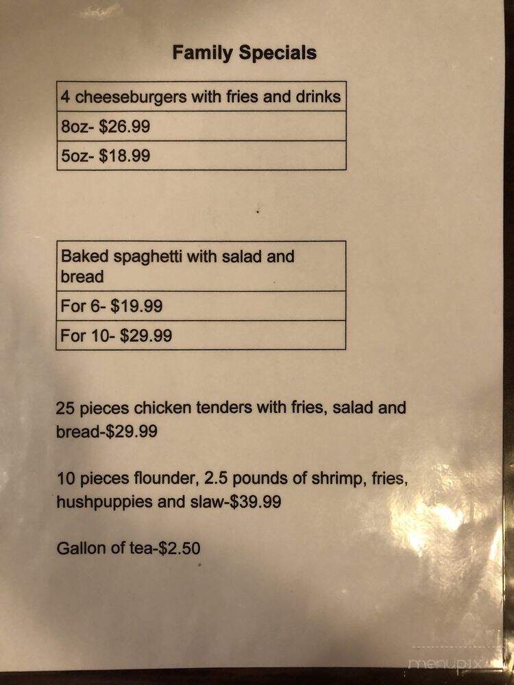 Bella's Grill - Thomasville, NC menu_pic