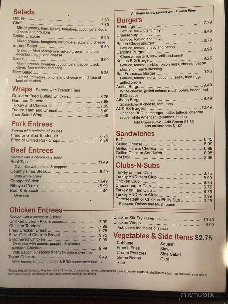 Bella's Grill - Thomasville, NC menu_pic