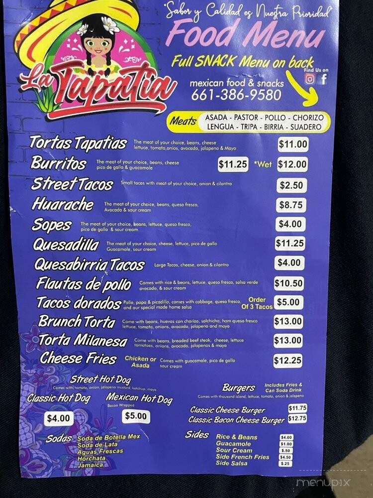 La Tapatia - California City, CA menu_pic