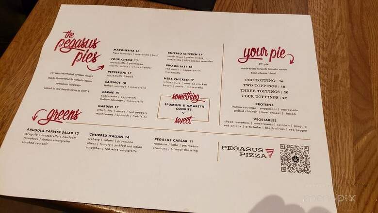 Pegasus Pizza - Dallas, TX menu_pic