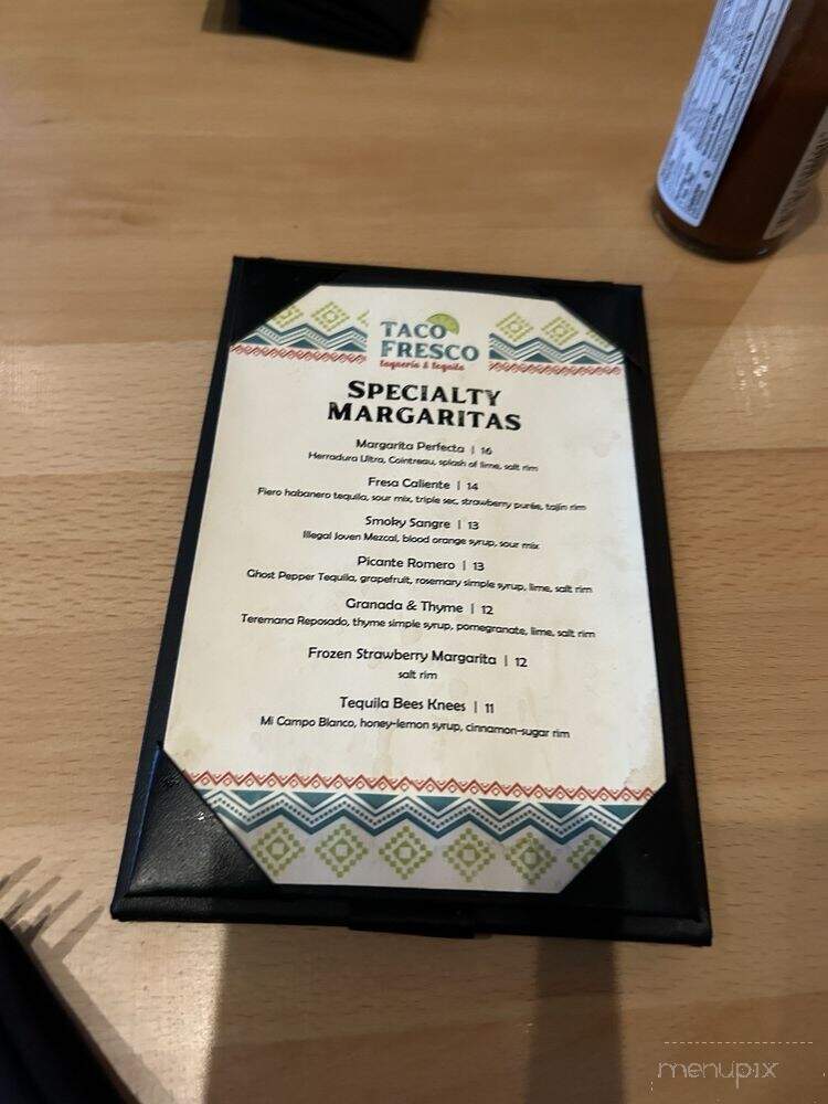 Taco Fresco - Rutland, VT menu_pic