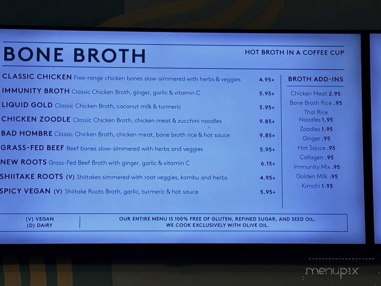 Springbone Kitchen - New York, NY menu_pic