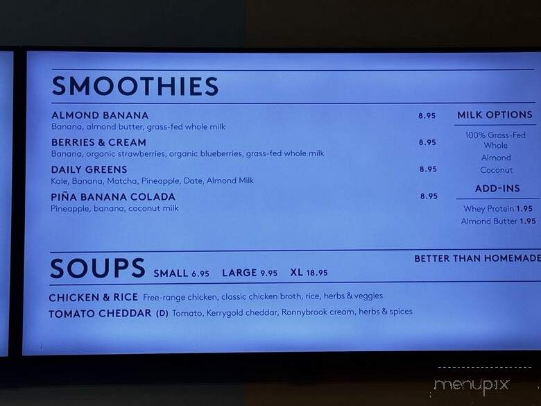 Springbone Kitchen - New York, NY menu_pic