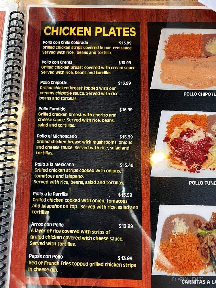 Los Michoacanos Garcias - Springfield, MO menu_pic
