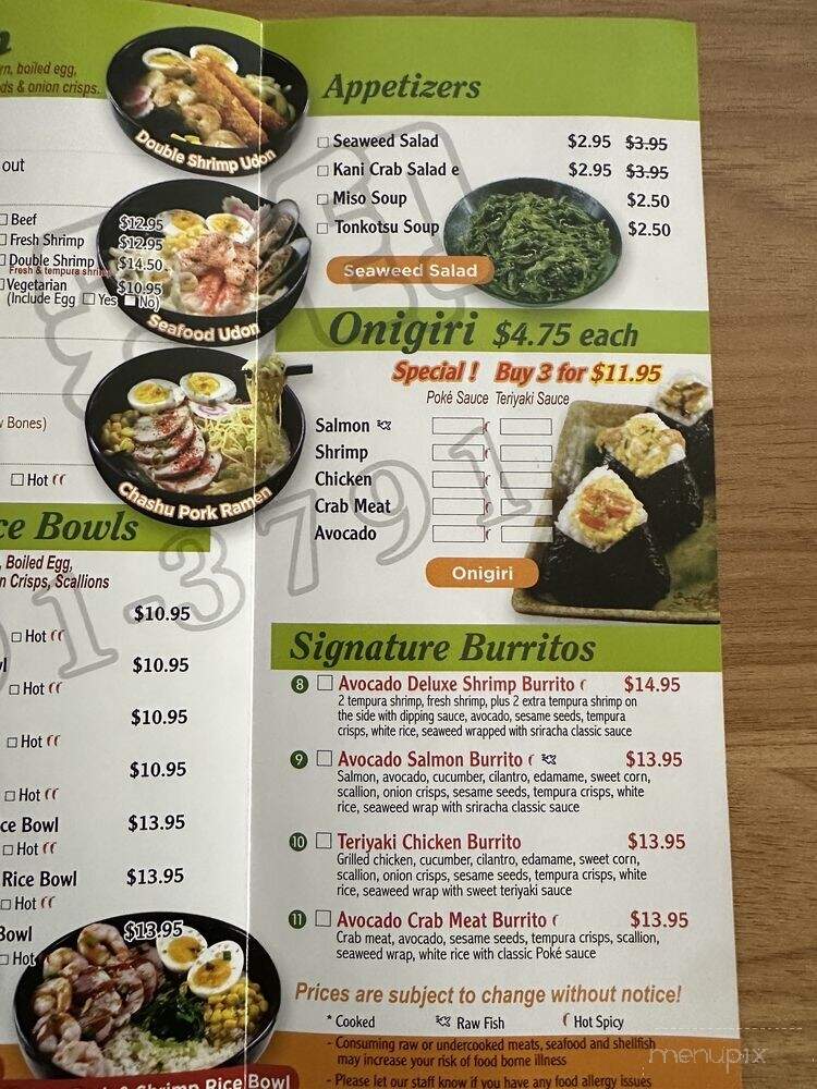 Poke N Ramen 518 - Albany, NY menu_pic