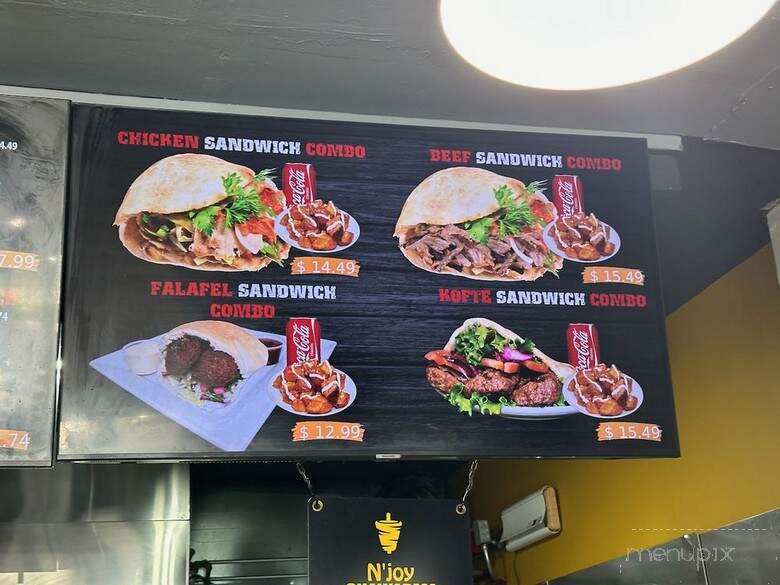 Njoy Shawarma - North York, ON menu_pic