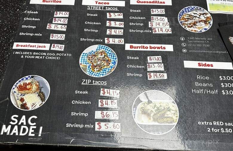 Nikos Tacos - West Sacramento, CA menu_pic