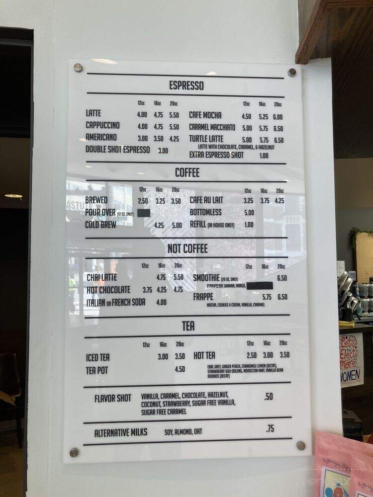 Astute Coffee - Omaha, NE menu_pic