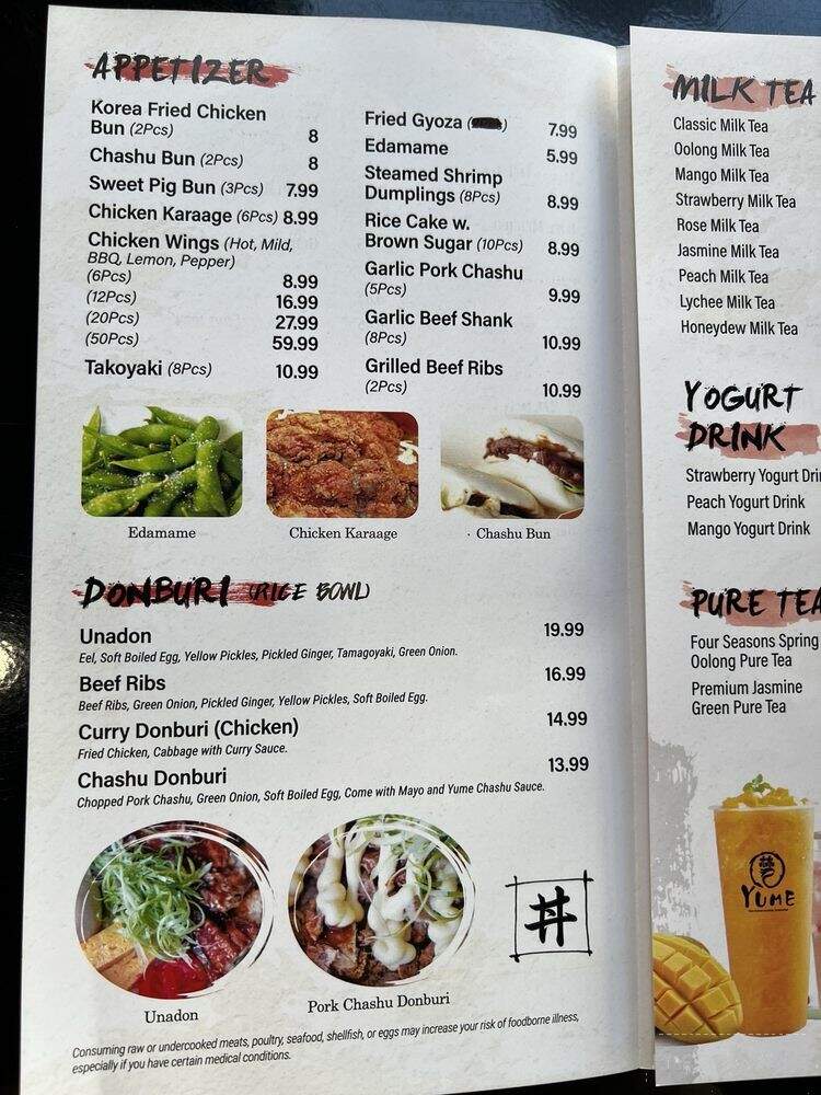 Yume Ramen & Bubble Tea - Cutler Bay, FL menu_pic