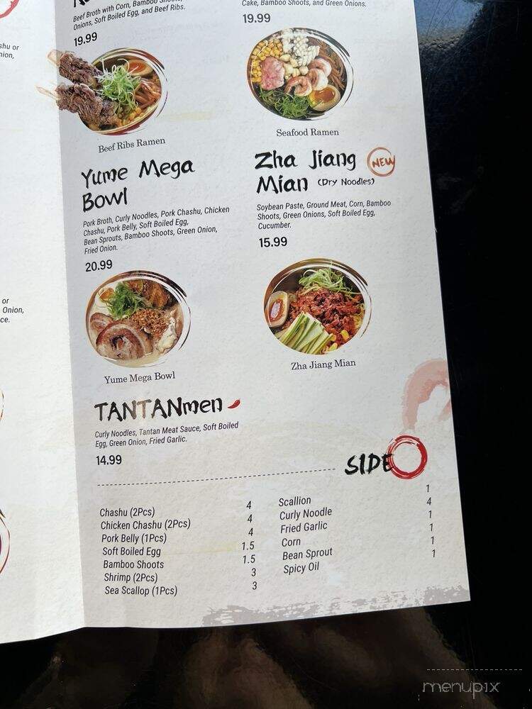 Yume Ramen & Bubble Tea - Cutler Bay, FL menu_pic