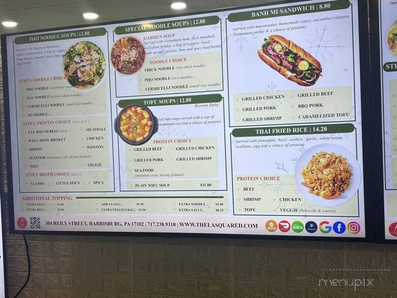 The LA Squared - Harrisburg, PA menu_pic