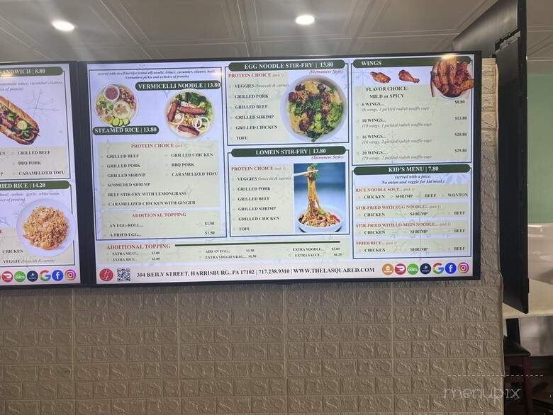 The LA Squared - Harrisburg, PA menu_pic