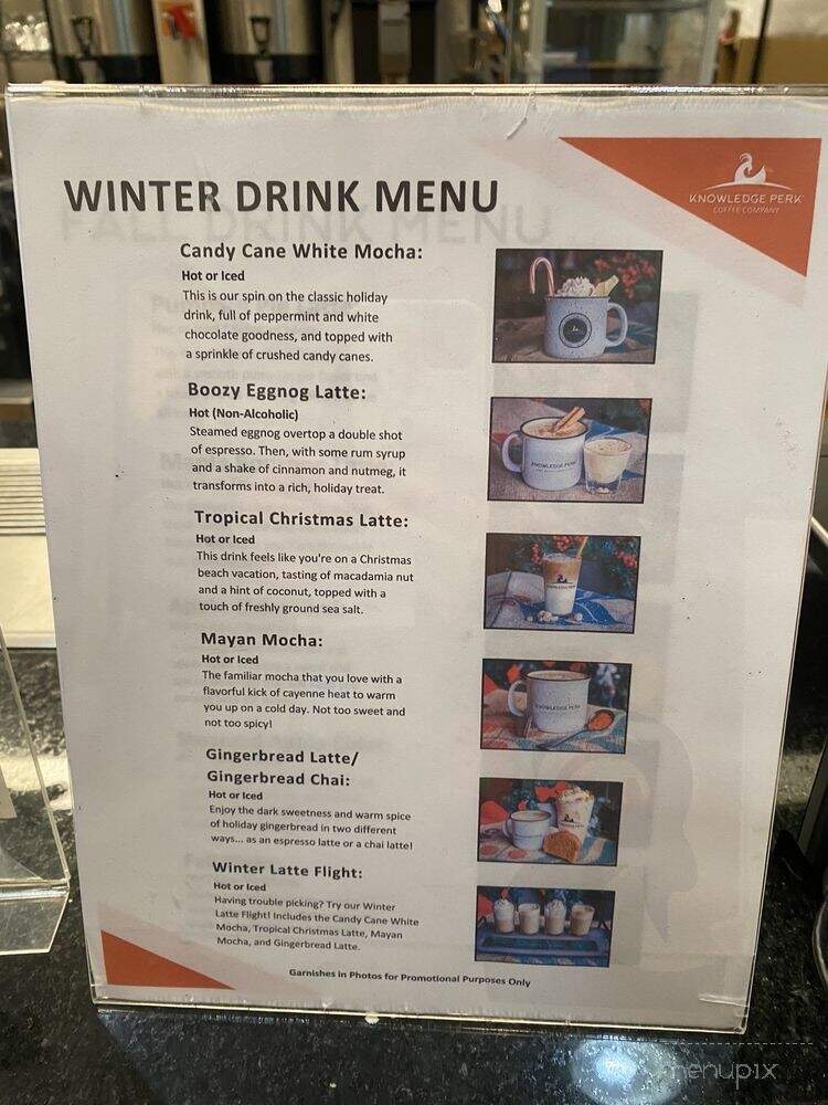 Knowledge Perk Coffee Company - Columbia, SC menu_pic