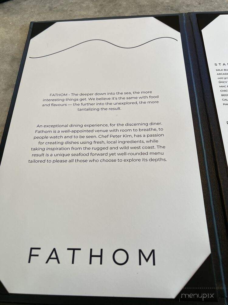Fathom - Victoria, BC menu_pic