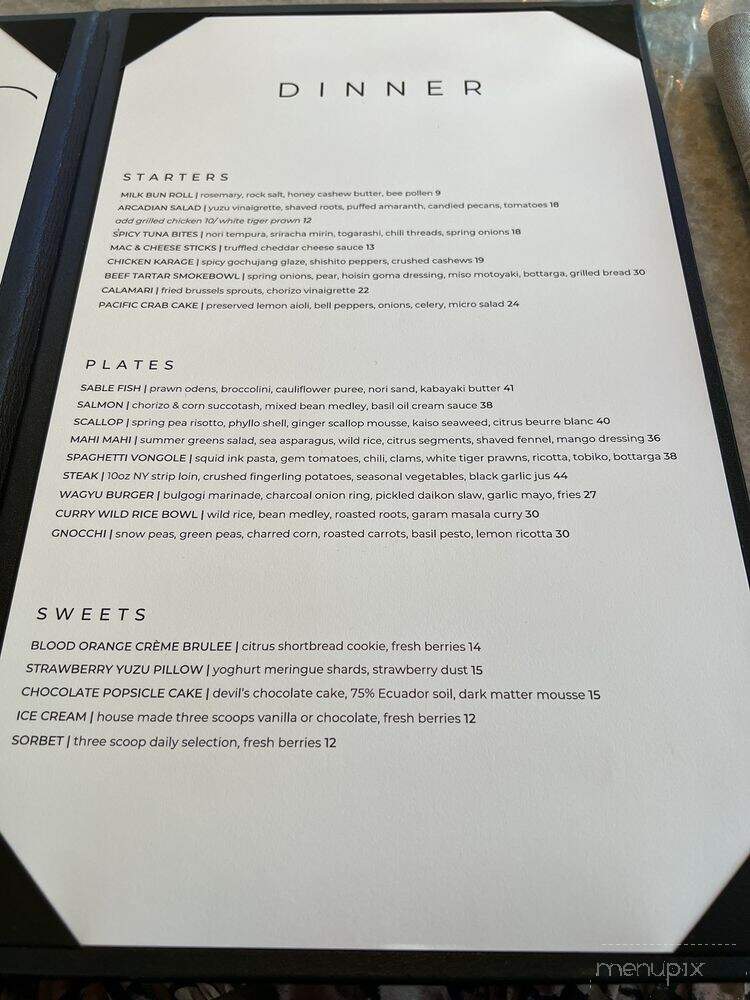 Fathom - Victoria, BC menu_pic