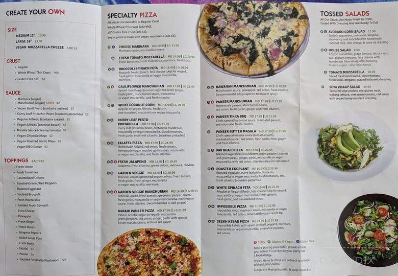 Veggie Crust - Norwood, MA menu_pic