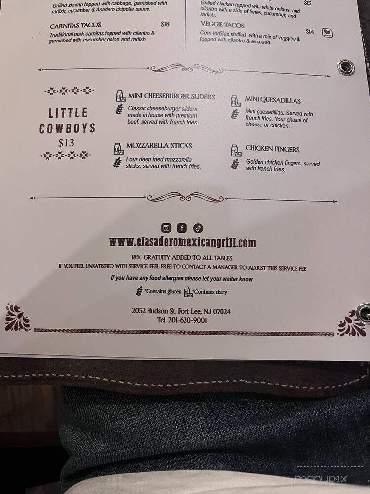 El Asadero Mexican Grill - Ft Lee, NJ menu_pic