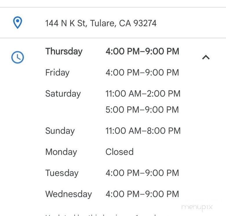 Rancho Brazil Steakhouse & Venue - Tulare, CA menu_pic