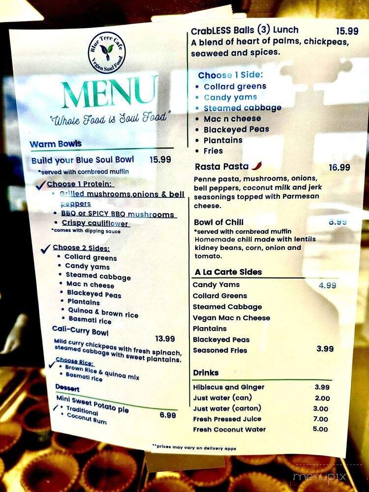 Blue Tree Cafe - Fort Lauderdale, FL menu_pic