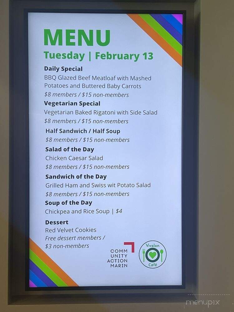 Vivalon's Jackson Cafe - San Rafael, CA menu_pic
