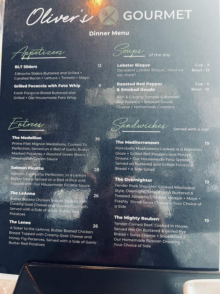 Oliver's Gourmet - Missouri City, TX menu_pic