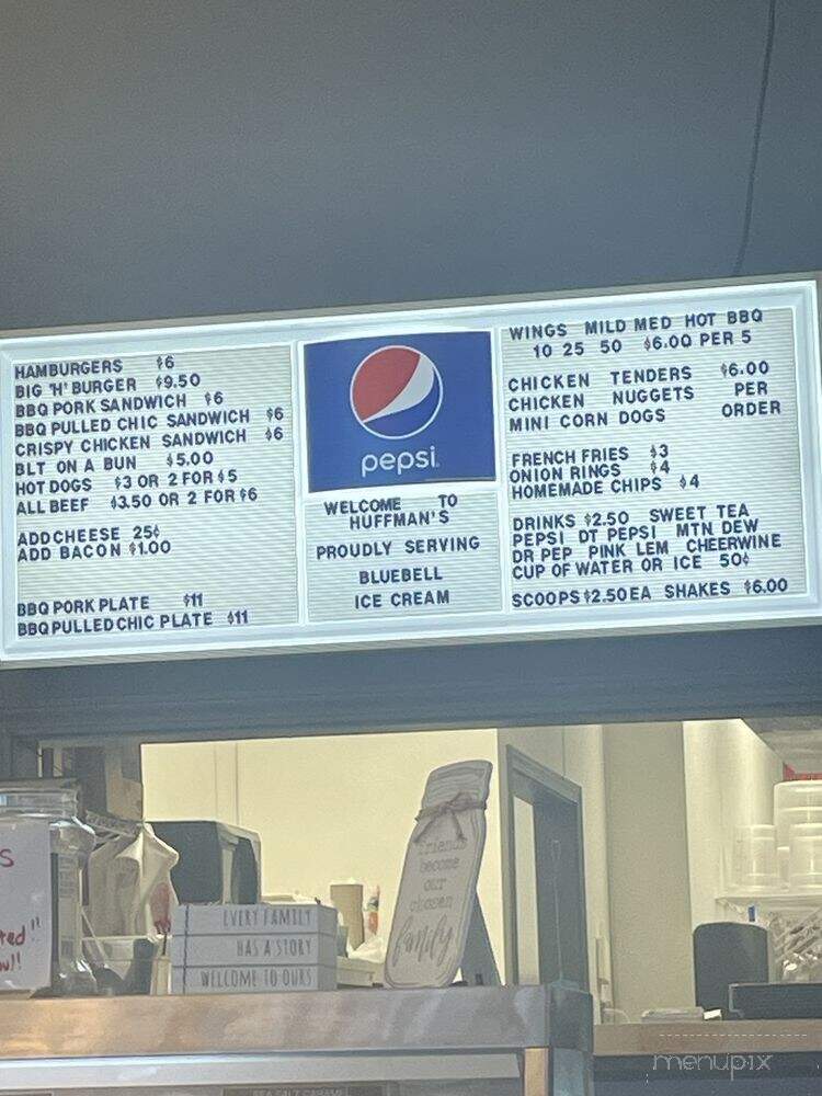 Huffman's Ice Cream - Mocksville, NC menu_pic