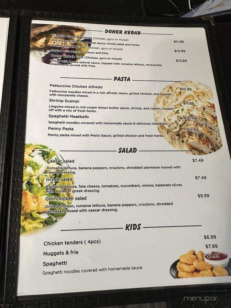 Fratello Pizza & Doner Kebab - Richardson, TX menu_pic