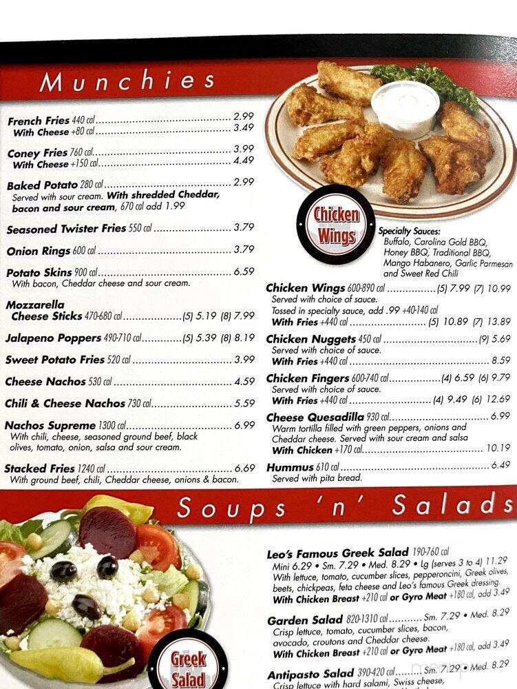 Leo's Coney Island - Highland, MI menu_pic