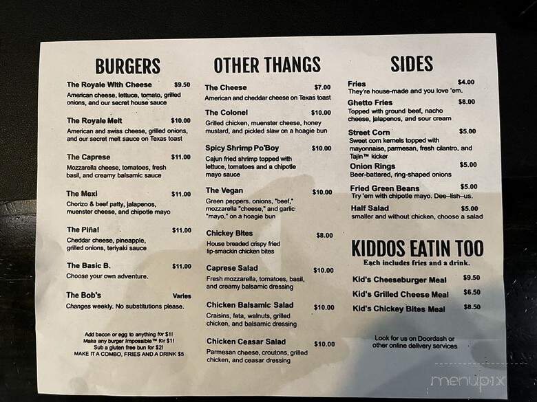 Royale with Cheese: LaPorte - La Porte, IN menu_pic