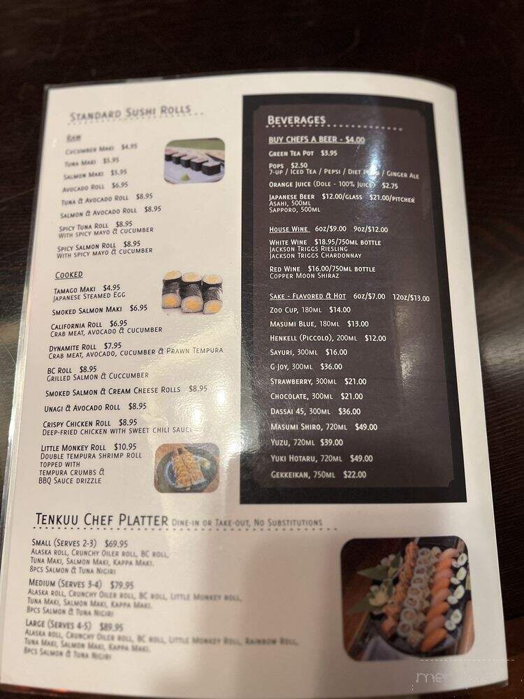 Izakaya Tenkuu - Leduc, AB menu_pic