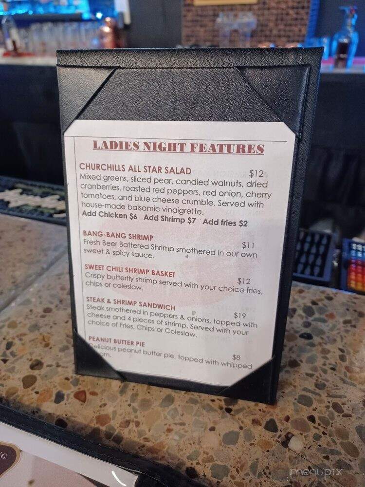 Churchills Sports Lounge - Jeannette, PA menu_pic