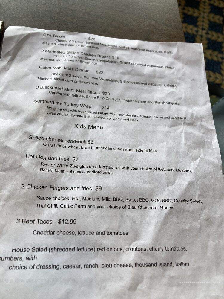 Destination Bar and Grill - Brockport, NY menu_pic