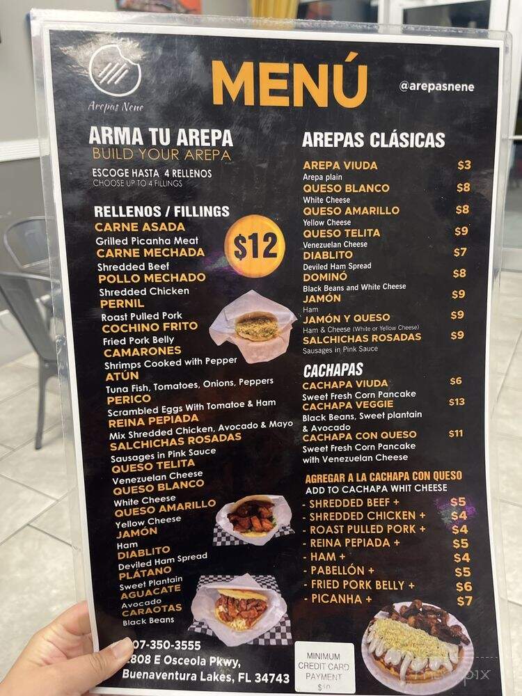 Arepas Nene - Buena Ventura Lakes, FL menu_pic
