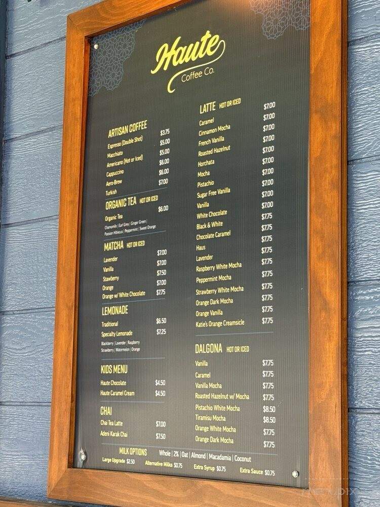 Haute Coffee - Hollywood, FL menu_pic