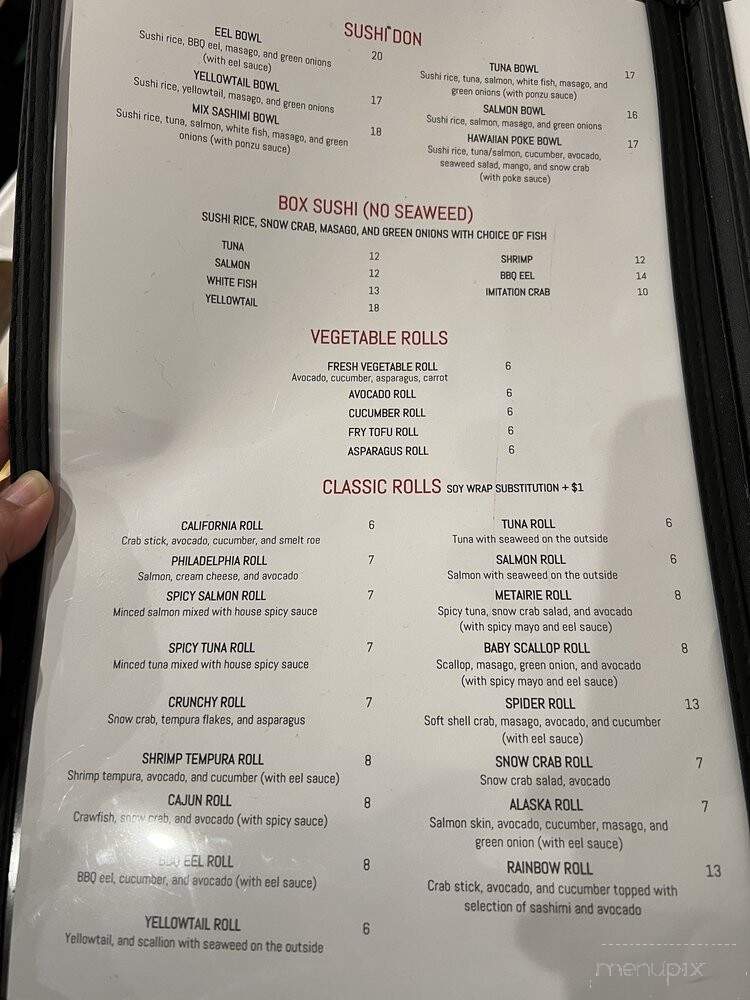 Dayu Japanese Sushi & Grill - Kenner, LA menu_pic