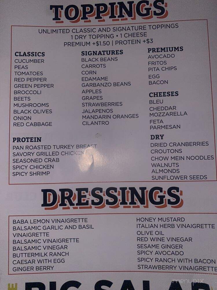 The Big Salad - Flowood, MS menu_pic
