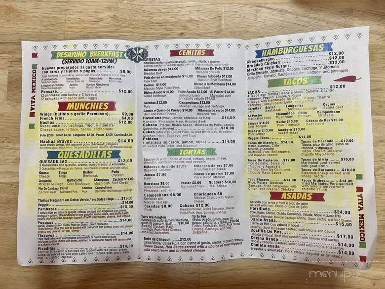 Tia Tela - Butler, NJ menu_pic