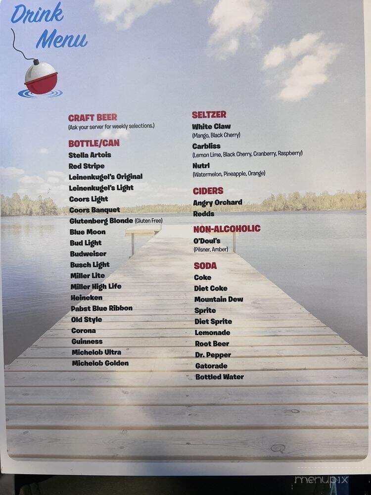 The Dock - Hayward, WI menu_pic