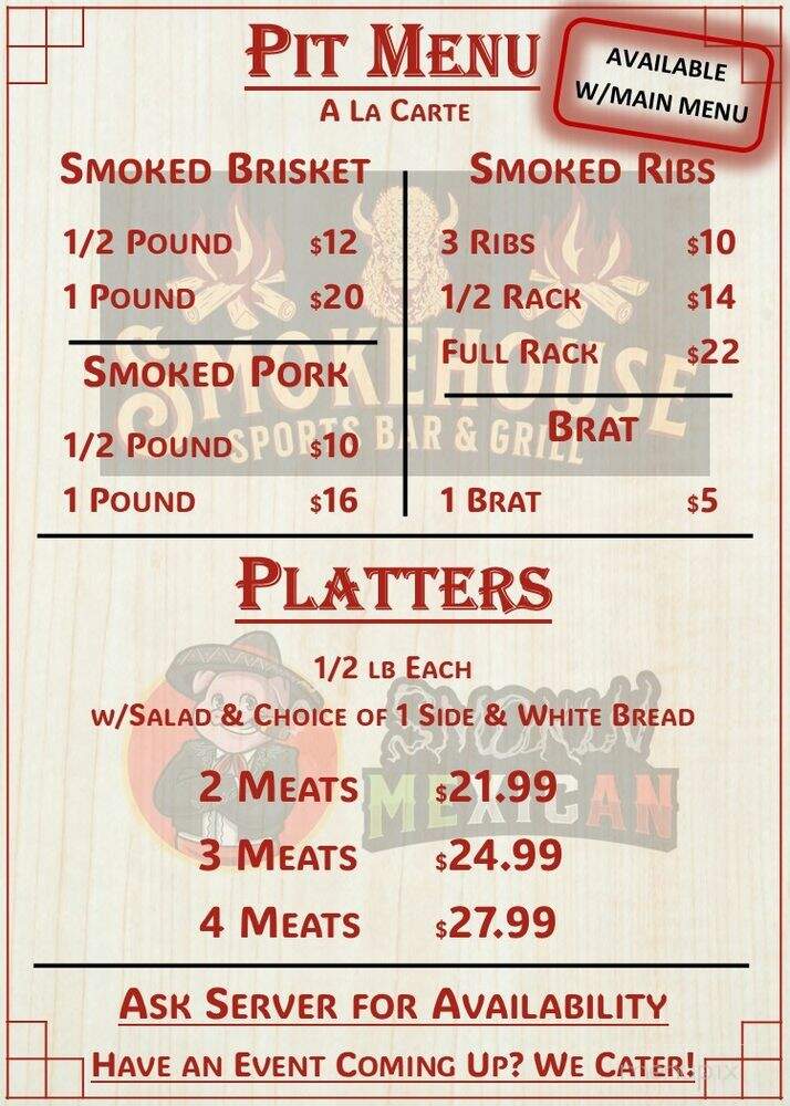 Smokehouse Sports Bar & Grill - Hot Springs, SD menu_pic