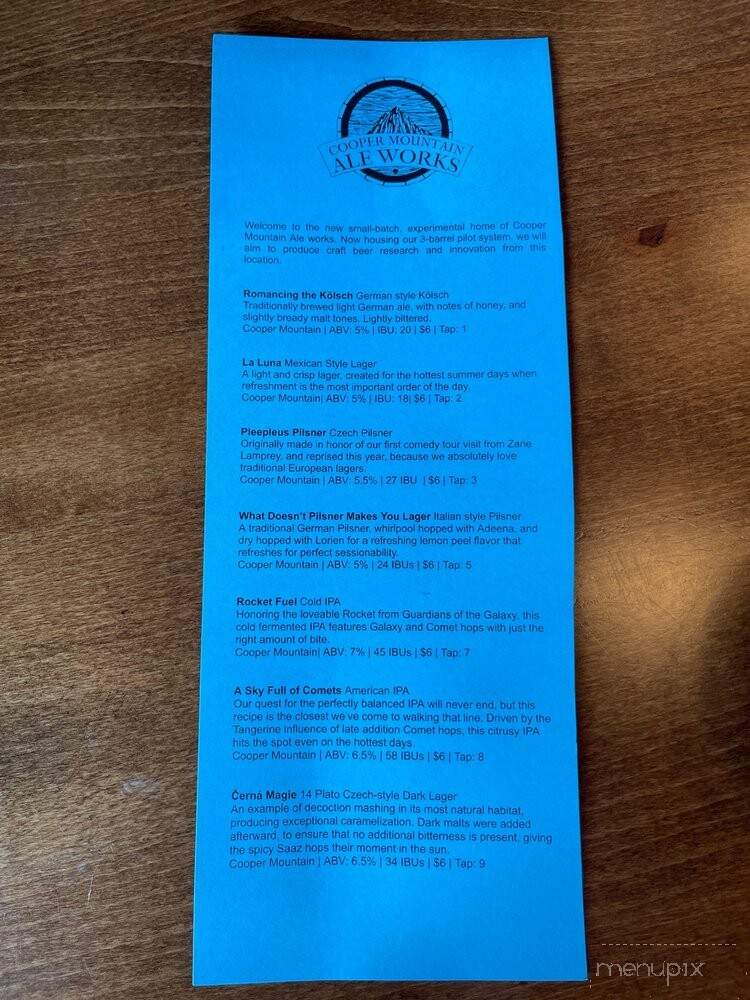 Cooper Mountain Ale Works - Sherwood, OR