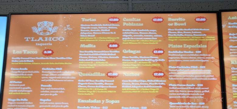 Tlahco Taqueria - Pleasant Valley, NY menu_pic