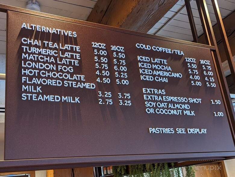 Analog Coffee - Vancouver, BC menu_pic