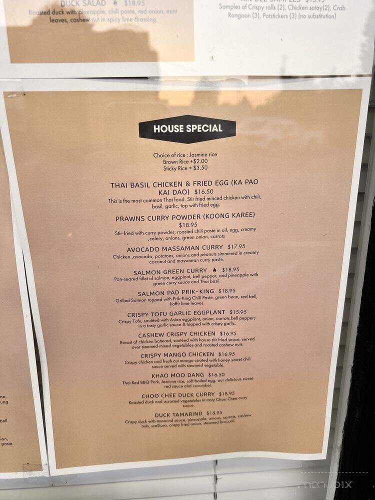Kin Dee Thai Eatery - Monmouth, OR menu_pic
