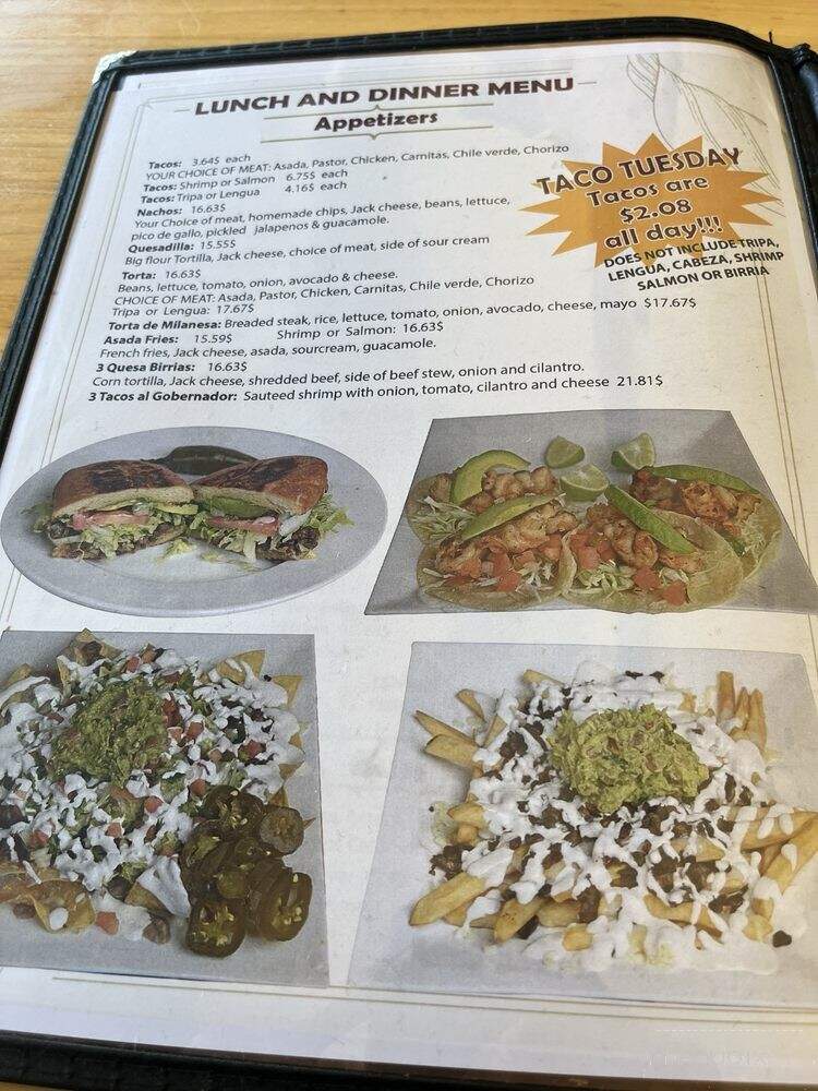 Aliyahs Kitchen Seafood & Grill - Paso Robles, CA menu_pic