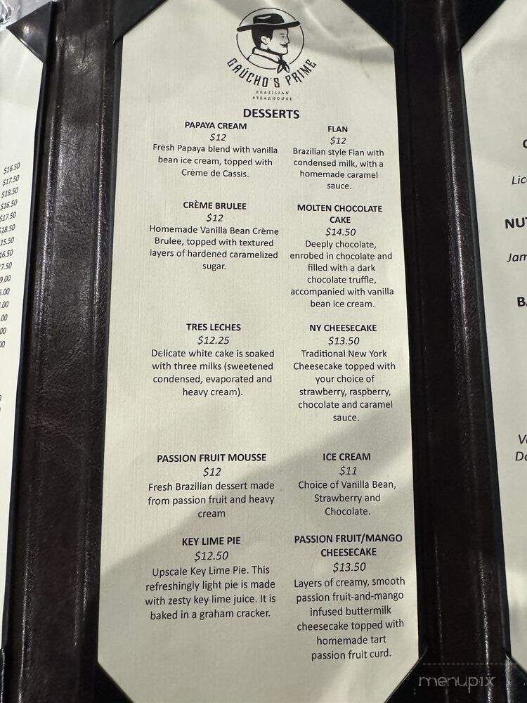 Gaucho's Prime - King of Prussia, PA menu_pic
