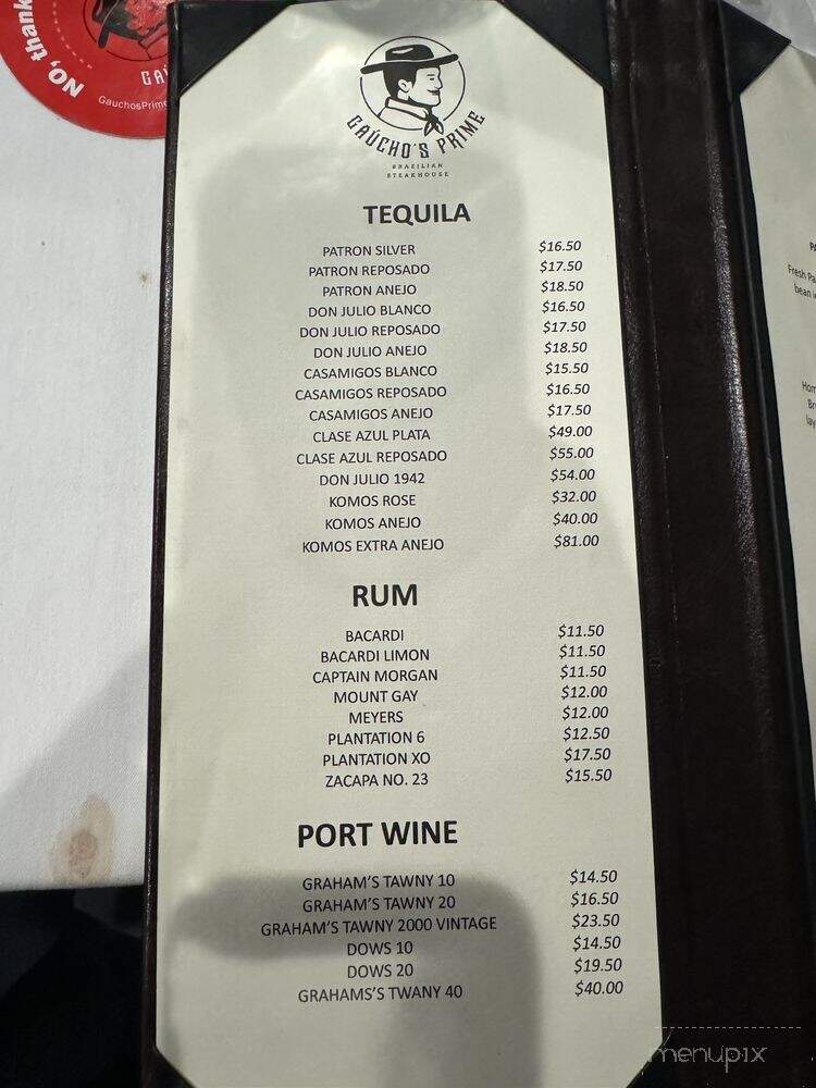 Gaucho's Prime - King of Prussia, PA menu_pic